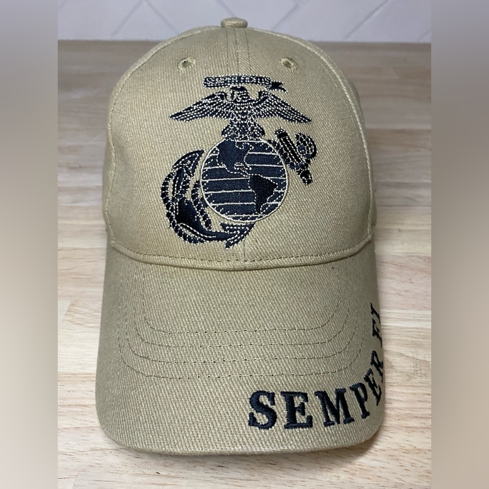 U.S Military Marine Corps EGA Hat Semper Fi Embroidered USMC Licensed Ball Cap - Picture 6 of 6